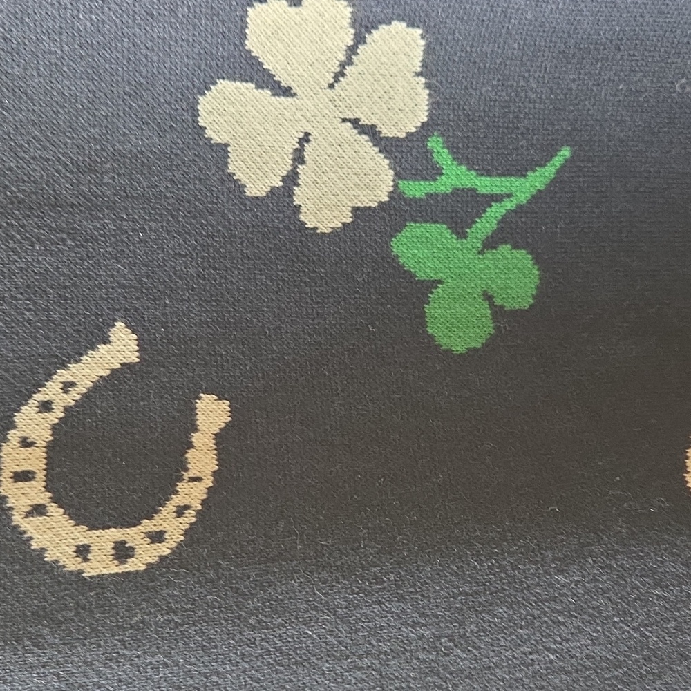 LOFT lucky horseshoe sweater size M - Picture 3 of 5